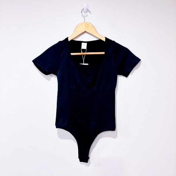 HEYSHAPE Black Square Neck Bodysuit | Sculpting Seamless Shapewear NWT * - Picture 3 of 8